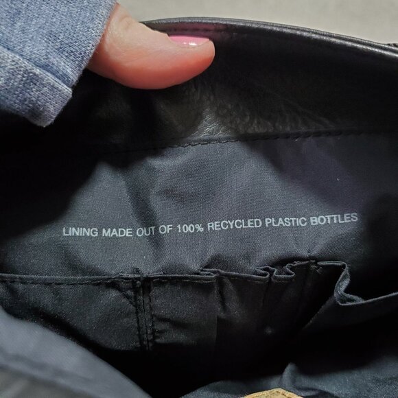 MATT & NAT Narrow Messenger Bag Briefcase Vegan Leather Press Lock Buckle Black - Picture 11 of 16